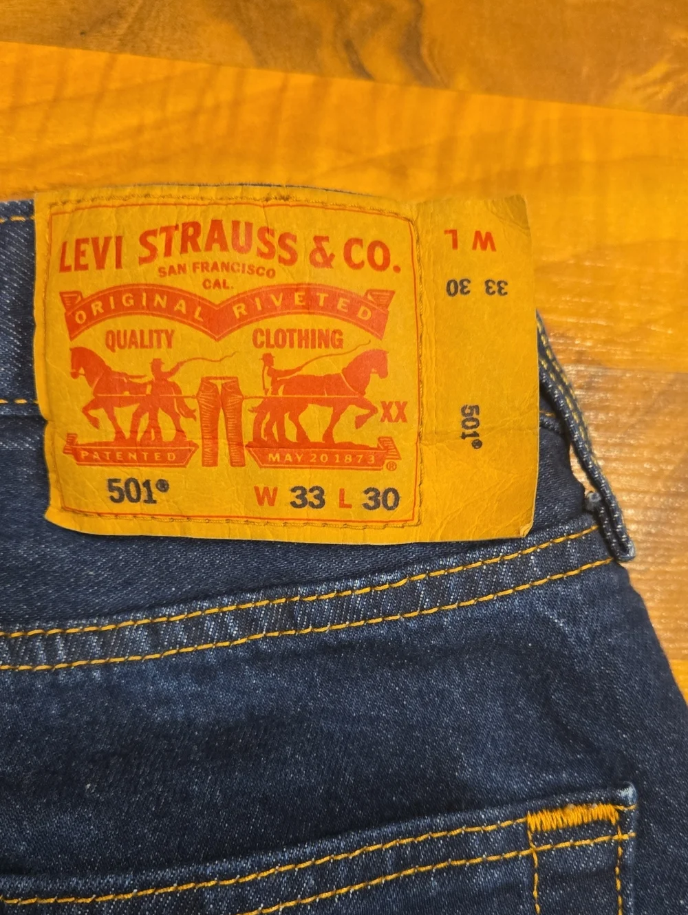 Mens 501 Levi's Button Fly Jeans 33x30